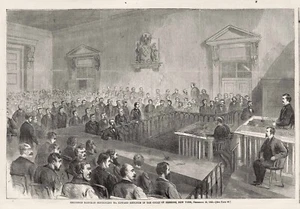 Edward B. Ketchum juicio y sentencia por malversación de valores Nueva York 1866 - Imagen 1 de 1