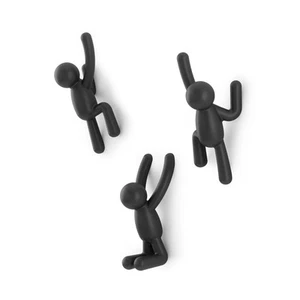 Umbra Buddy Ganci da parete, Set di 3, Nero-Taglia unica - Foto 1 di 10