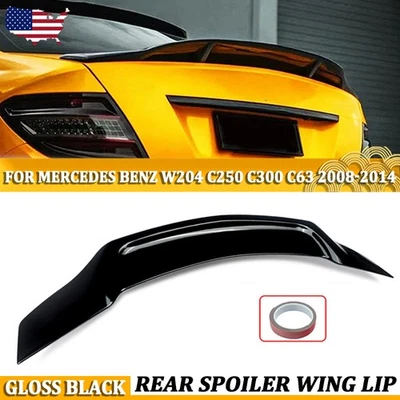Rear Trunk Spoiler Wing Duckbill For Mercedes Benz W204 C250 C300 RT Style 08-14 - Image 1 of 4