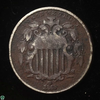 1868 Shield Nickel - Very Good Details: Corroded - Image 1 of 2