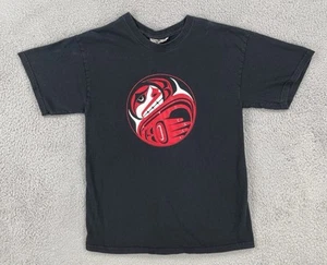 Vtg Native Origins Y2K Adult M Black Shirt Made In Canada First Nations Art Tee - Picture 1 of 14