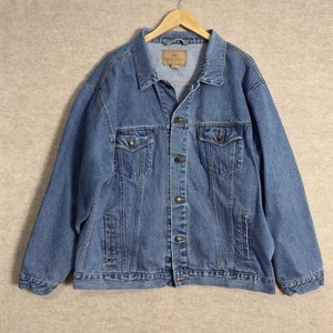 Vintage Open Trails Jeansjacke Erwachsene 2XL blau 100% Baumwolle Trucker - Bild 1 von 3