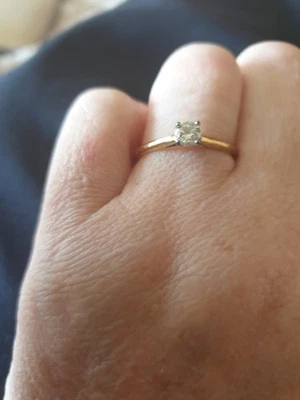 9ct Gold 0.25ct. Size M/N Diamond  engagement ring.  Hallmarked - Image 1 of 4