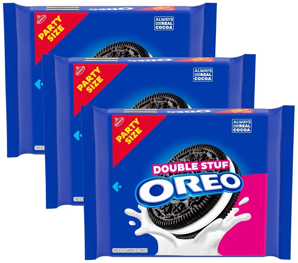OREO Double Stuf Chocolate Sandwich Cookies Party Size 24.95 oz
