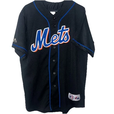 Camiseta de béisbol New York Mets Majestic MLB para hombre talla XL hecha en EE. UU. Foto 1 de 4