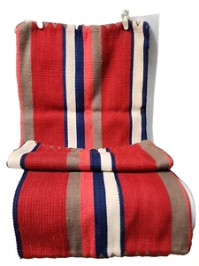 2 Pottery Barn Wool Pillow Cover 20×26 Southwest Stripe Blanket Stitch India 09 - Picture 1 of 6