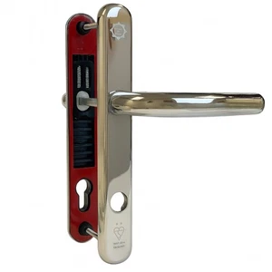 UAP Long Backplate External Door Handle, Front Door Handle - 243mm, Pair, Silver - Picture 1 of 5
