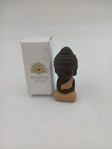 Mindful Souls Meditating Shakyamuni Buddha Figure Ceramic 3.5" Radiate Serenity - Picture 1 of 6
