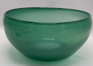 Mundgeblasene Vintage grüne Glasschale  - Bild 1 von 5