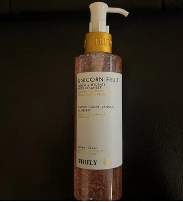 Truly Unicorn Fruit Renew + Hydrate Body Cleanser Cotton Candy Vanilla  8oz NEW - Image 1 of 4