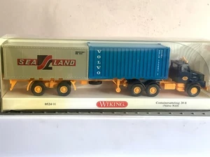 ✅Wiking 0524 01 1:87/H0 Volvo N10 Containersattelzug Sealand/Volvo(FJ375-39R3/3) - Imagen 1 de 8