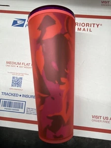 Starbucks 2022 Spring Red Floral Soft Touch Venti 24oz Cold Cup Tumbler No Straw - Bild 1 von 5