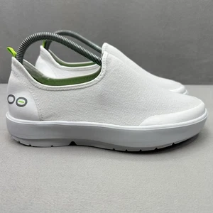 OOFOS OOmg eeZee Low Womens Size 8.5 Shoes White Recovery Comfort Lifestyle - Picture 1 of 9