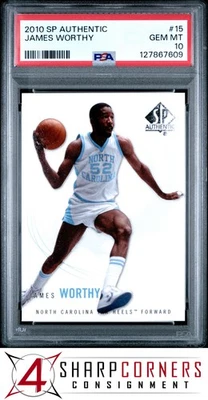 2010 SP AUTHENTIC #15 JAMES WORTHY HOF POP 4 PSA 10 - Image 1 of 3