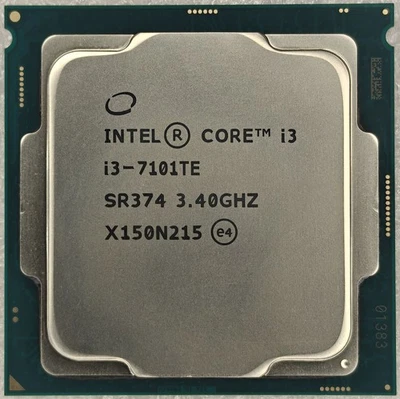 Intel Core i3-7101TE LGA1151 SR374 2C/4T 3.4GHz 35w 7Th Gen CPU processor - Image 1 of 2