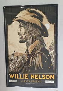 Willie Nelson 1974 Texas Opry House Konzert Poster 11 x 17 gerahmt - Bild 1 von 2