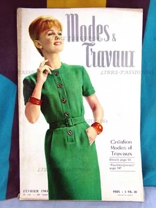 MAGAZINE MODES & TRAVAUX AVEC SUPPLÉMENT COUTURE & LECTURE, N°758, FÉVRIER 1964 - Bild 1 von 10