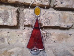 Buntglas Figur Engel Weihnachtsengel Figur Deko - Bild 1 von 6