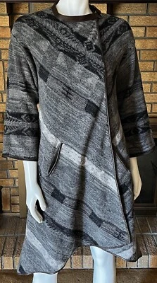 Suéter Ralph Lauren Etiqueta Azul Lana Seda Cachemira Envolvente Plumero Borde Cuero XS/S Foto 1 de 4