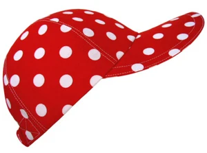"Minnie & Me" - LARGE Red White Polka Dot Print Ladies Fashion Baseball Ball Cap - Picture 1 of 6