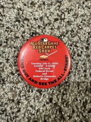 All-Star Game Red Carpet Show 2006 MLB Red Button Baseball - Image 1 of 2