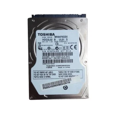 Toshiba 640GB MK6475GSX 5400RPM SATA 2.5" Notebook Internal HDD Hard Drive - Image 1 of 3