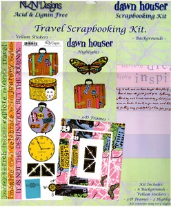 Dawn Houser TRAVEL SCRAPBOOKING KIT scrapbooking ECLECTIC - Picture 1 of 1