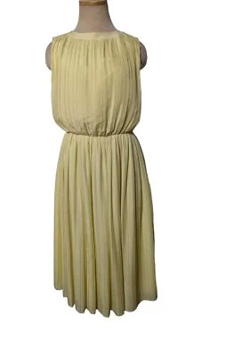 Vestido Raoul Sin Mangas Plisado Amarillo Seda Gasa Talla 34 Francia Talla 2 EE. UU. Foto 1 de 4