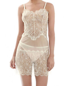 Wacoal B'tempted B'sultry Lace Chemise Size Small Bridal White   (imo)