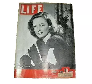 VINTAGE LIFE MAGAZINE AUGUST 7, 1944 - WW II ERA - GERALDINE FITZGERALD - Imagen 1 de 7