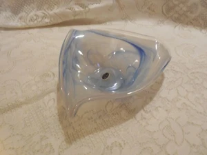 Murano Light Blue Candy Dish - New w/Label - Picture 1 of 6