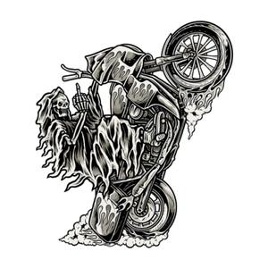 LETHAL THREAT "WHEELIE REAPER" MINI STICKER - DECAL - Bild 1 von 2