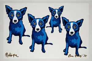George Rodrigue Blue Dog Take All Of Me Silkscreen Print Signed Numbered Artwork - Picture 1 of 4