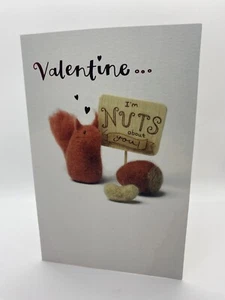 Valentine I’m Nuts About You Valentines Day Greeting Card 18cm x 12cm - Picture 1 of 2