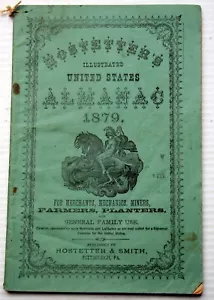 HOSTETTER'S ILLUSTRIERTER US ALMANACH 1879 für Kaufleute~Mechaniker~Bauern~Familie - Bild 1 von 3