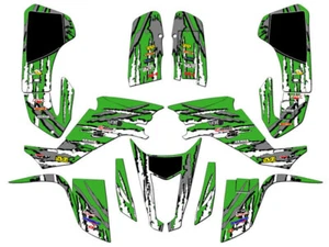 All Years KFX 400 SHREDDER Green Senge Graphics Kit Compatible with Kawasaki - Picture 1 of 7