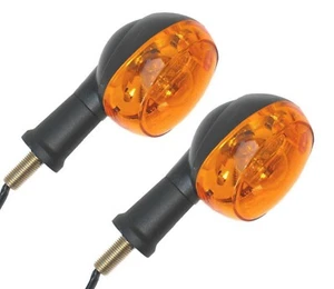 2x Universal Blinker Hinten Schwarz Gelb M10 für Motorrad Moped Roller Quad - E4 - Bild 1 von 4