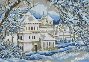 University Lavra Bead Embroidery Scheme on Canvas DIY Printed Pattern b582 - Picture 1 of 14