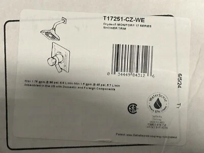 Delta T17251-WE Dryden Monitor 17 Series Dual Function 1.75 GPM Champagne Bronze - Image 1 of 2