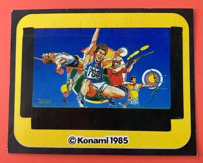 Hyper Olympics konami No.230 1985 Famicom Sticker Card Very Rare From Japan F/S - Image 1 of 4