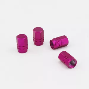 4pcs Purple Aluminum Wheel Tyre Tire Valve Stem Caps Hexagon Style For Yamaha - Picture 1 of 5