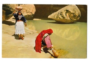 ACOMA WATER HOLE Women Jug Olla Indian Pueblo Albuquerque New Mexico NM Postcard - Picture 1 of 2