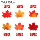 300PCS Artificial Maple Leaf Autumn Fake Leaves Crafts Wedding Halloween DecoYJ