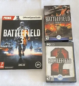 Battlefield 2 & Battlefield 1942 PC CD + Battlefield 3 Prima Manual *Ships Free - Picture 1 of 5