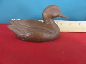 602. RED MILL MFG. Estatuilla de pato pesada hecha a mano marrón madera como resina - Imagen 1 de 4