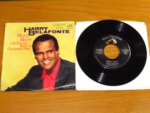 POP CHRISTMAS 45 RPM w/SLEEVE - HARRY BELAFONTE - RCA 47-7425 - "MARY, MARY" - Imagen 1 de 2