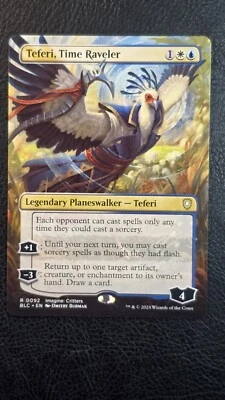 Teferi, Time Raveler Borderless Plainswalker 0092 M PF MTG Bloomburrow Series - Image 1 of 2