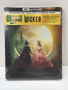 Wicked Steelbook, 4K UHD + Blu-ray + Digital, Walmart Exclusive, SEALED - Imagen 1 de 6