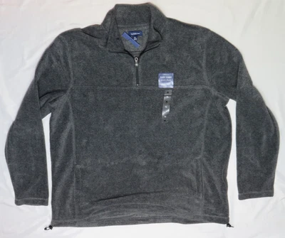 CROFT & BARROW MENS XL CHARCOAL 1/4 ZIP ARCTIC EASY CARE FLEECE PULLOVER NWT - Image 1 of 4