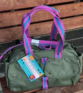 Neu mit Etikett Vintage Ralph Lauren seltene armeegrüne Canvas Cargo Messenger Bag Y2K 90er - Bild 1 von 7